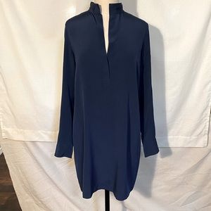 Gorgeous navy blue Vince silk dress